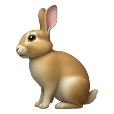 Lapin qui mange  sticker
