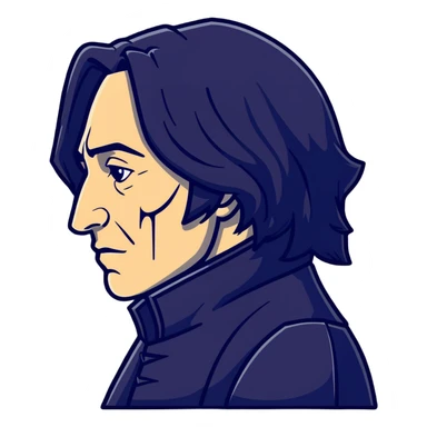 sad Severus Snape side view with tear sticker