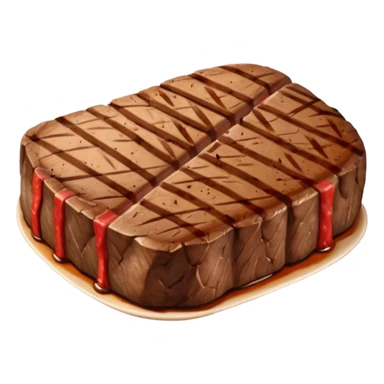 grilled steak object icon, cooked beef steak with grill marks, juicy texture, 3D cartoon, mobile game icon style, centered, clean background, soft shadow, no text, no watermark
 sticker