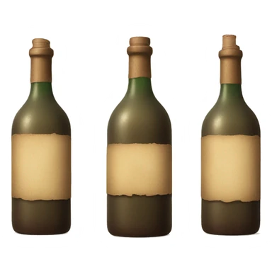 Old vintage Wine bottle  sticker