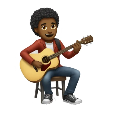 Same guy as before just playing guitar sticker