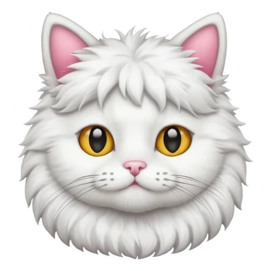 cheerleading white cat with pom pom sticker