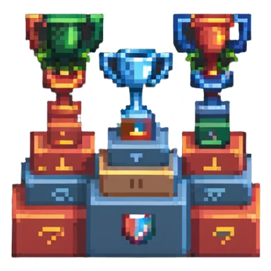 racing victory podium with three places for winners sticker