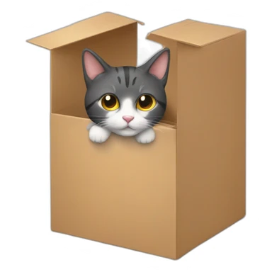 gato en una caja sticker