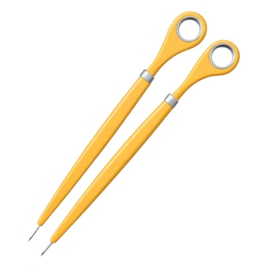 족집게 (tweezers) holding a small object sticker