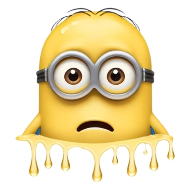 crying minion with tears sticker