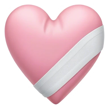 Pink heart with bandage  sticker