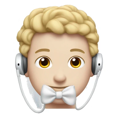 AirPods with a bow on the middle sticker