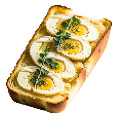 a perfect garlic bread, italian style, open faced sticker