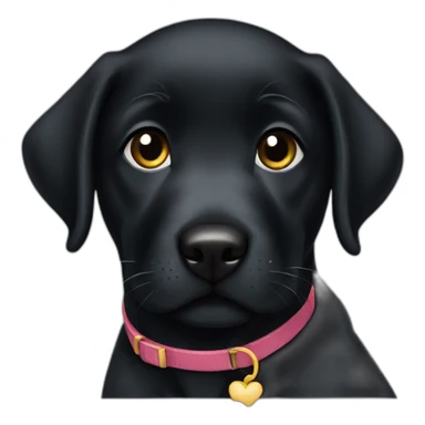  black labrador puppy love  sticker