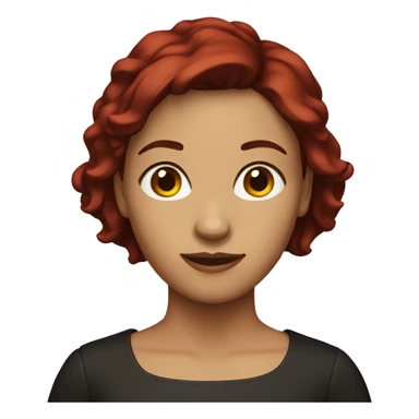 women with brown/dark red short hair sticker