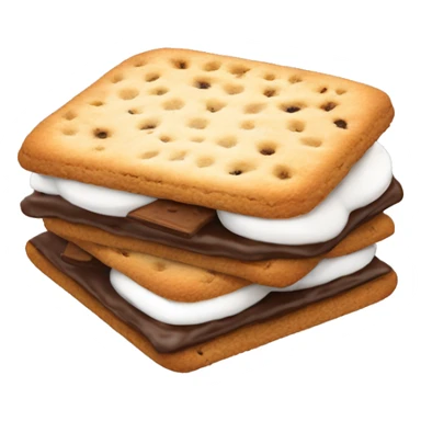 Realistic smores cookie sandwich isolated  sticker