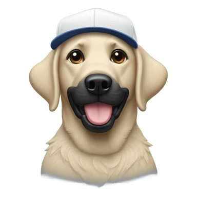 Black lab in mlb hat sticker