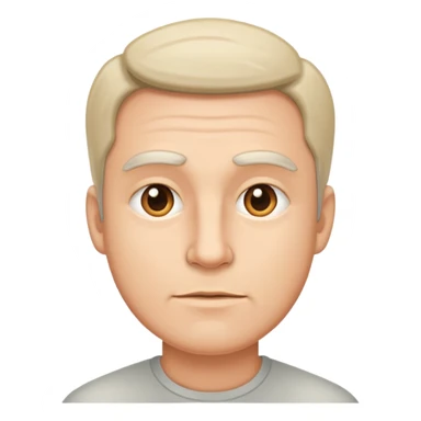 simple adult man with neutral expression sticker