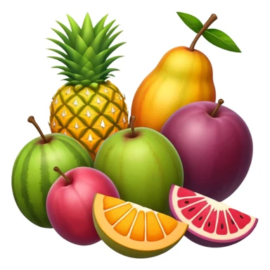 tropical fruits together  sticker