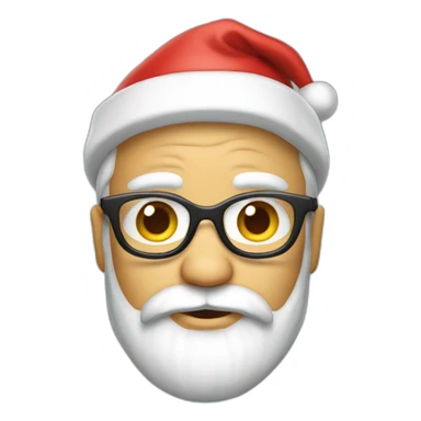 Santa as tech nerd sticker