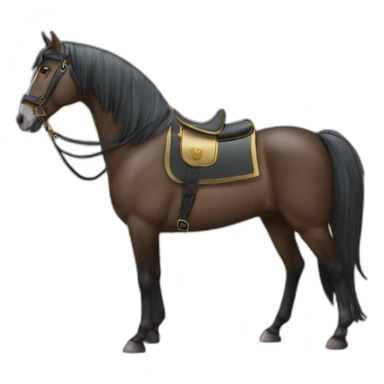 Cheval sir un oiseau sticker