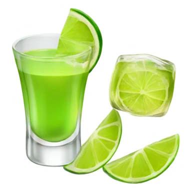 Tequila and lime sticker