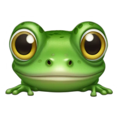 a frog with big eyes who smile  sticker