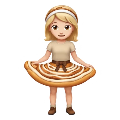 A girl full body. When a cinnamon roll outfit. sticker