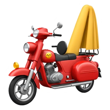 Erstelle mir einen Fallschirmspringer im emoji style mit einem Motor hinten dran  sticker
