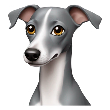 Grey Italian greyhound sticker
