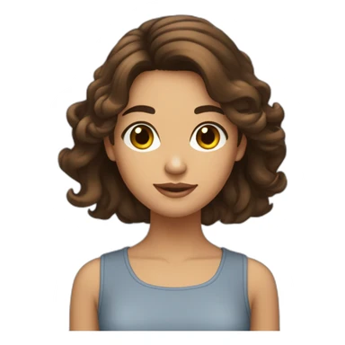 Fille brune aux cheveux brun lise  sticker