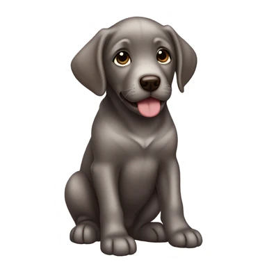 silver chocolate lab puppy sticker