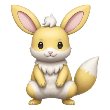 Minun-Bunnelby-Minccino-fusion, full body sticker