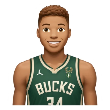 giannis smiling Milwaukee number 347 sticker