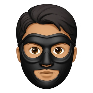 a man with a black mask on his full face  sticker
