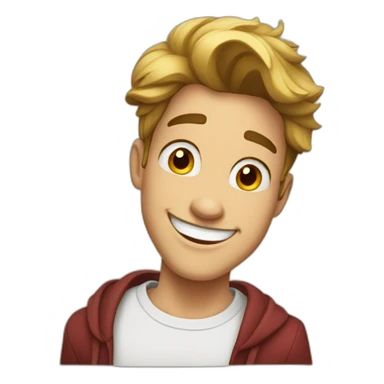 disney style persona male happy smiling sticker