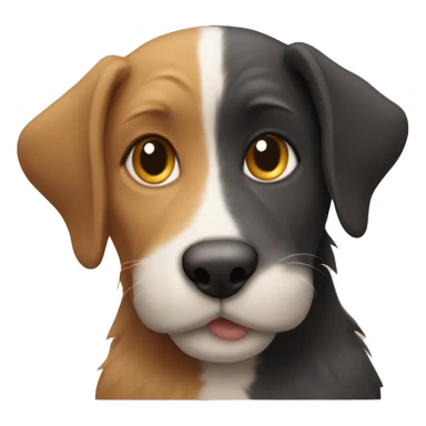 Dog cuddles a cat sticker