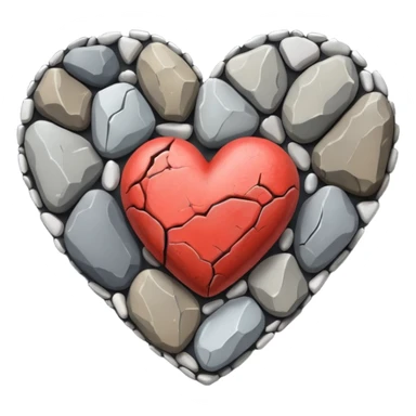 A heart of stones sticker