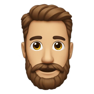 Pelado barba y anteojos sticker