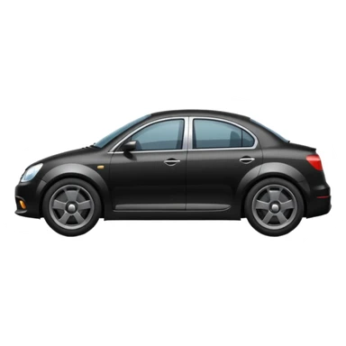 com puxadores das portas pretos e rodas com jantes cinzentas  sticker