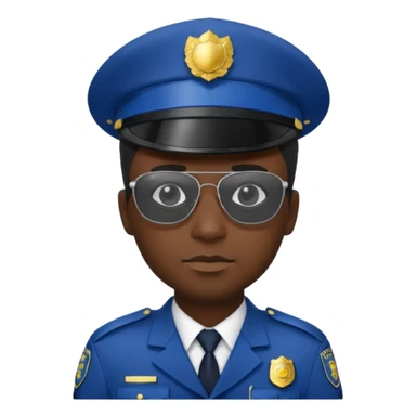 man police black dress with hair style and hats and sun glasses  sticker