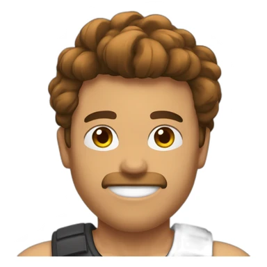 Mec cheveux bruns qui est musclé sticker