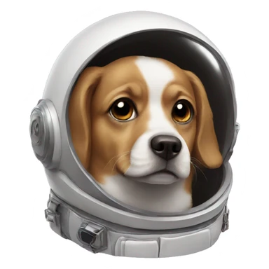 Dog in astronaut helmet  sticker