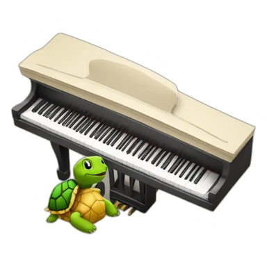 Piano et tortue sticker