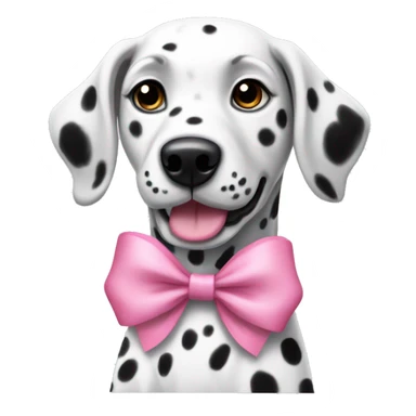 Dalmatian dog with pink bow sticker