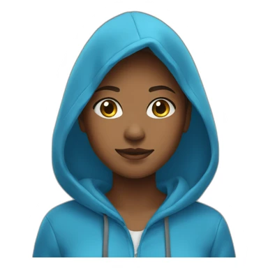 Girl in blue hoodie sticker