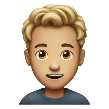 Ugly boy with big forehead sticker