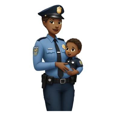 Police office maternity photos sticker