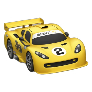 yellow racecar sticker