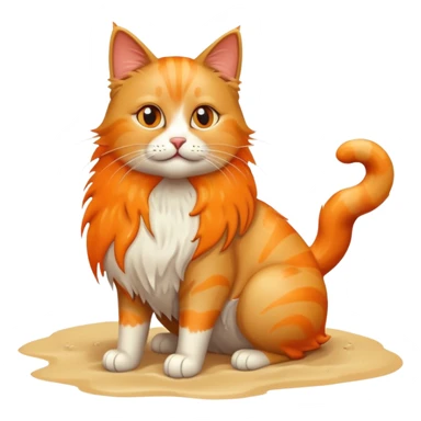 Un gato en una playa  sticker