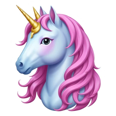 unicorn with long hair female sticker