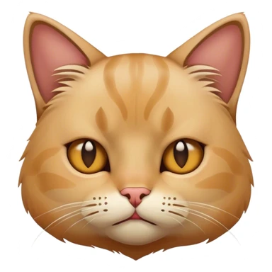 sad face of cat  sticker