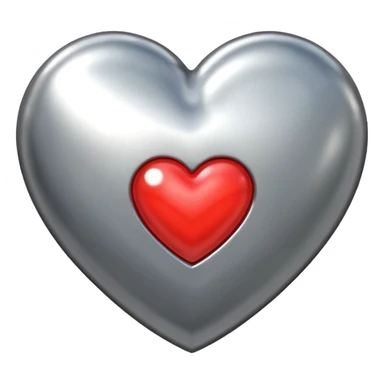 Chrome heart moving emoji sticker