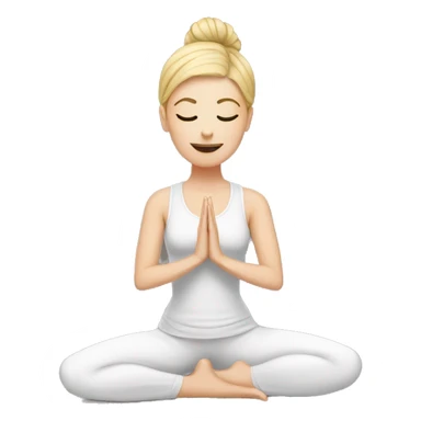 white girl yoga sticker